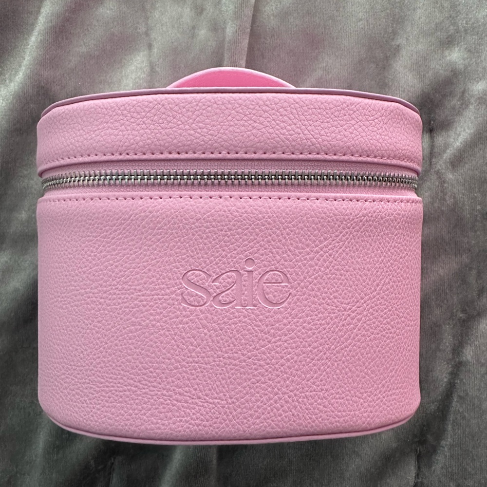 Saie Vanity Case Cosmetic Train Bag in Light Pink